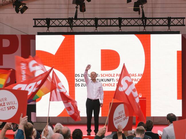El candidato del partido socialdemócrata alemán Olaf Scholz