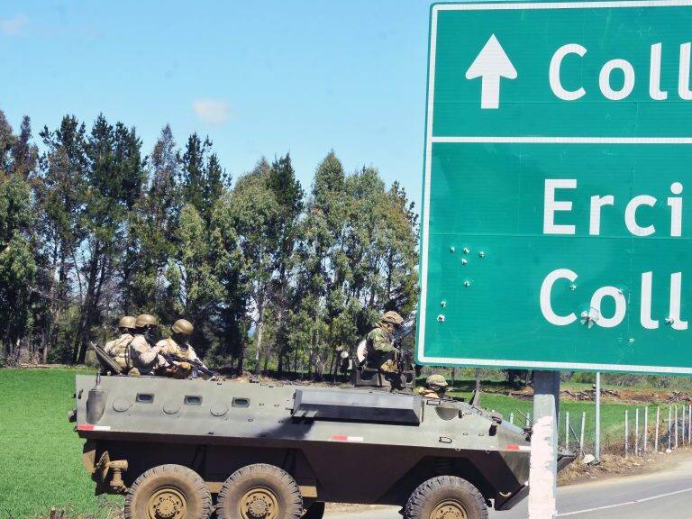 15 DE OCTUBRE DE 2021 /  ERCILLA Despliegue de militares,  policial en la zona de Ercilla Collipulli Pidima , Pailahueque y ruta 5 sur  por estado de excepción. 
FOTO: HECTOR ANDRADE/ AGENCIAUNO