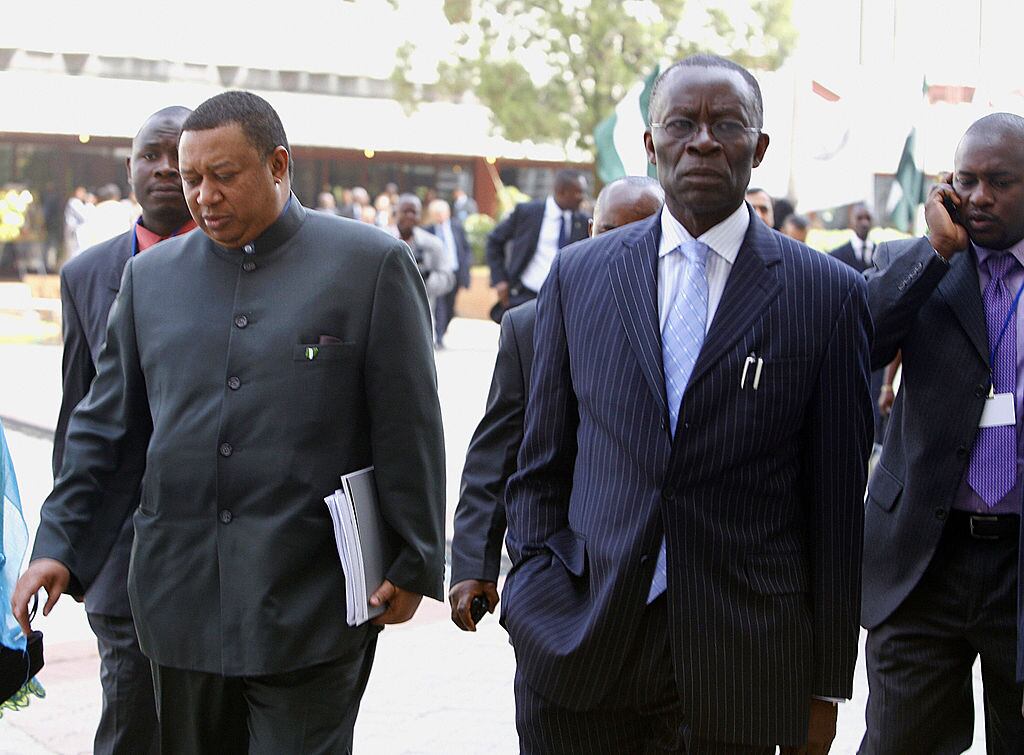 Ministro nigeriano del petróleo junto al titular de la OPEP Mohamed Barkindo
