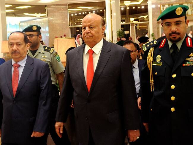 El presidente yemení en el exilio Abed Rabbo Mansour Hadi