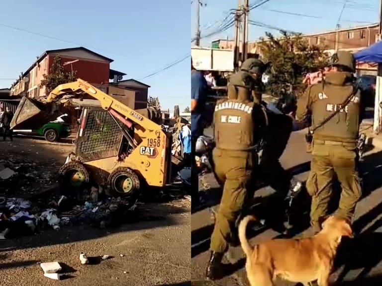 San Bernardo desaloja rucos en foco crítico de Gran Avenida: hallan drogas, cuchillos y detienen a hombre con 8 causas