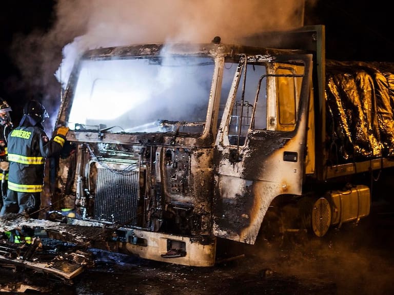 Falleció conductor de camión que sufrió ataque incendiario en Victoria