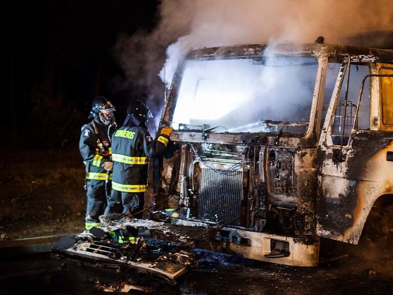 Falleció conductor de camión que sufrió ataque incendiario en Victoria