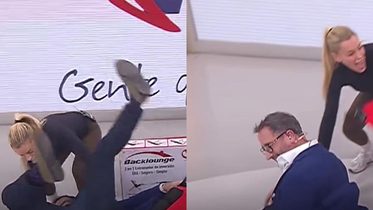 Eduardo Fuentes sufre aparatosa caída tras fallida demostración en vivo: “Pasé de largo”