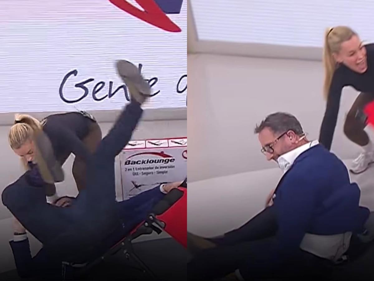 Eduardo Fuentes sufre aparatosa caída tras fallida demostración en vivo: “Pasé de largo”