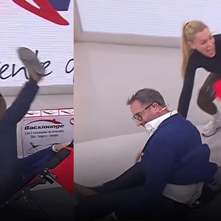 Eduardo Fuentes sufre aparatosa caída tras fallida demostración en vivo: “Pasé de largo”