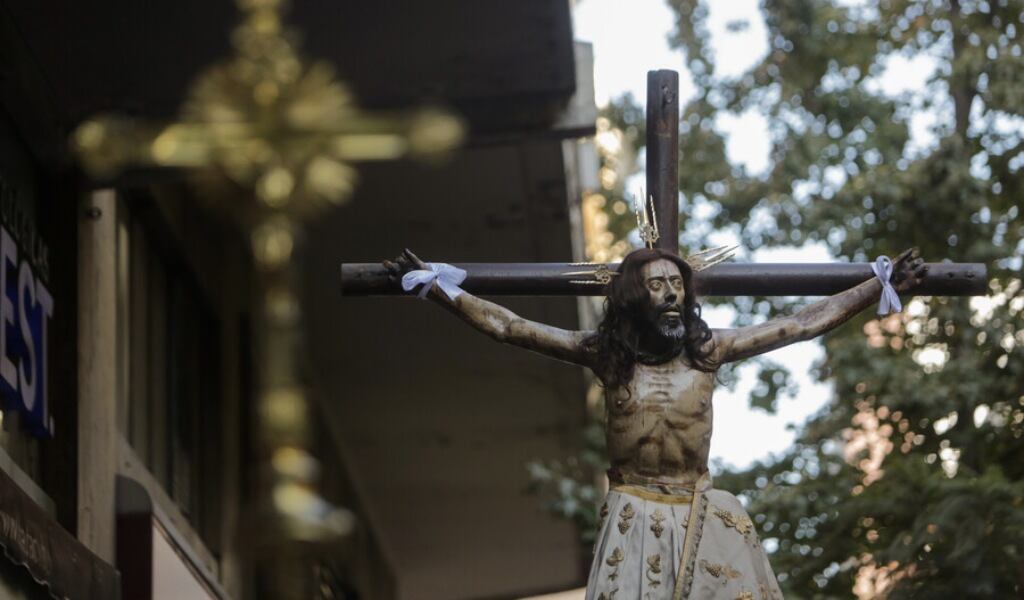 Cristo de mayo en procesión este sábado / Foto: Agencia Uno