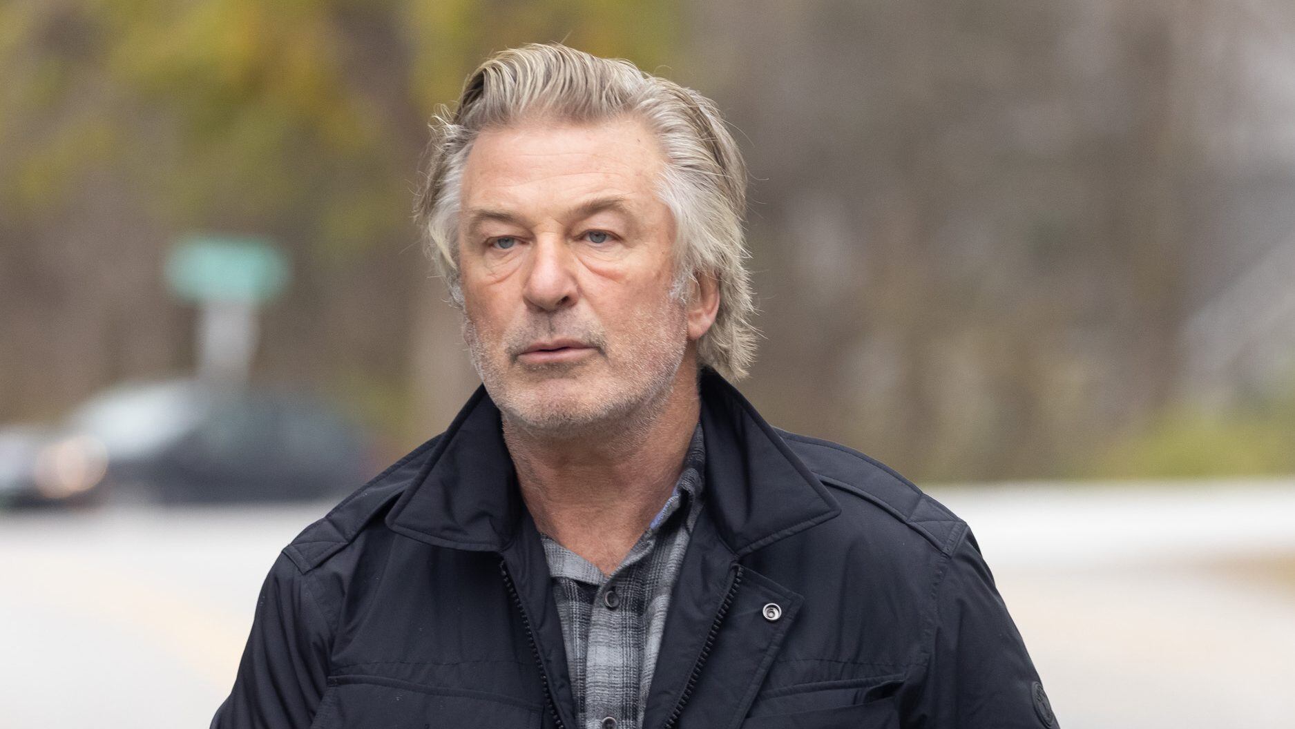 MANCHESTER, VT - OCTOBER 30:  Alec Baldwin speaks for the first time regarding the accidental shooting that killed cinematographer Halyna Hutchins, and wounded director Joel Souza on the set of the film "Rust", on October 30, 2021 in Manchester, Vermont.   The actor, his wife and children pulled over to the side of the road and gave an unscheduled statement after being pursued by photographers and members of the press. (Photo by MEGA/GC Images)