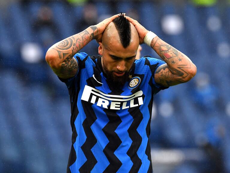 Inter de Milán dejó escapar la victoria ante la Roma con Arturo Vidal como titular