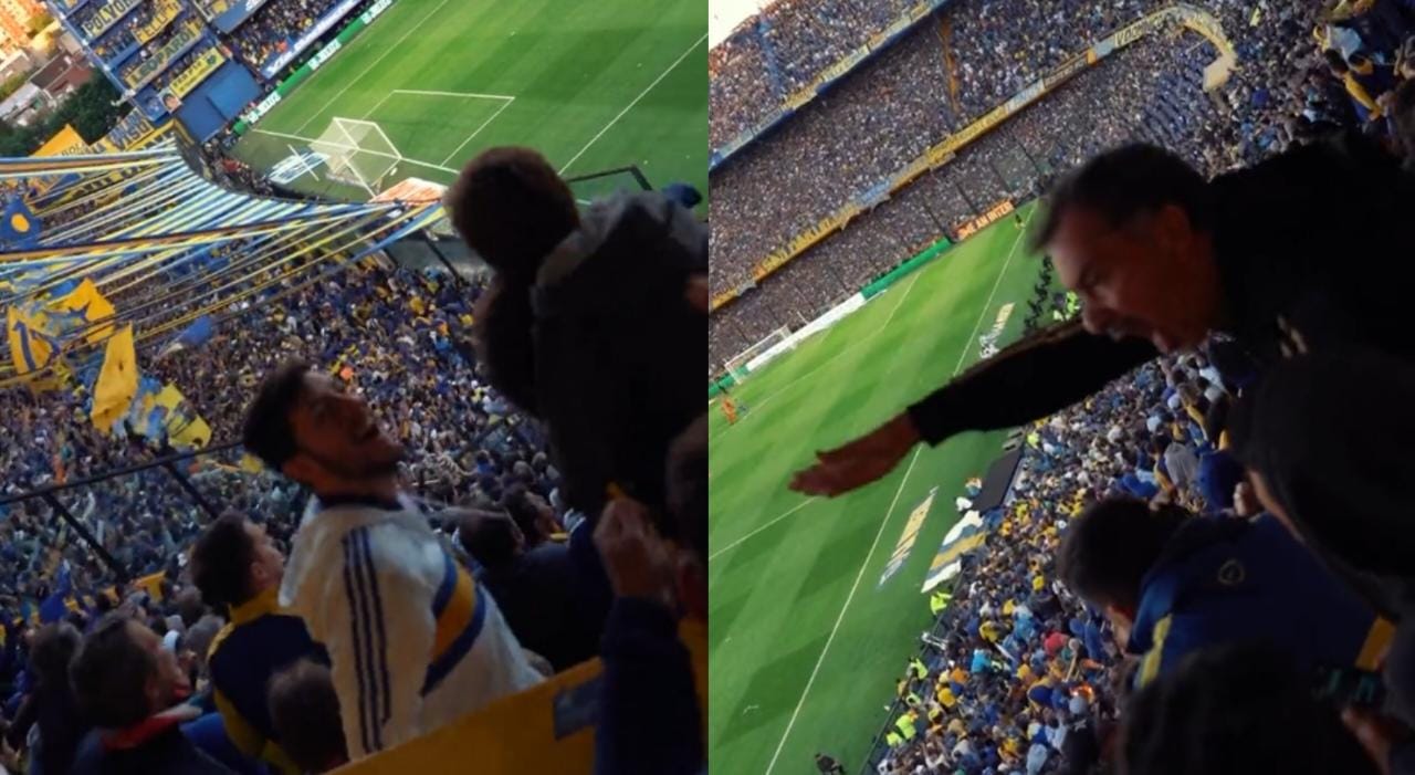 "¡No lo griten!": Hincha de Boca Juniors estalla de ira contra fanáticos que festejaron un gol de River Plate ante Racing