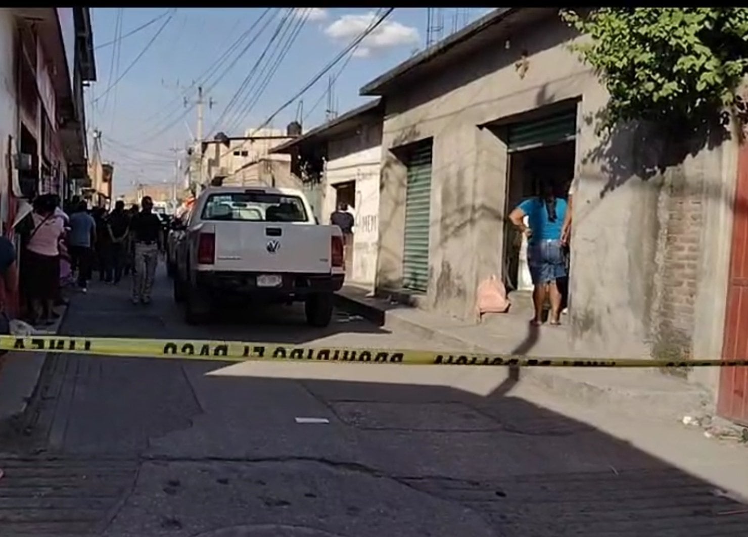 La zona del tiroteo en que fue asesinado el alcalde de Xoxocotla