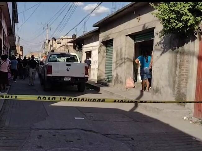 La zona del tiroteo en que fue asesinado el alcalde de Xoxocotla