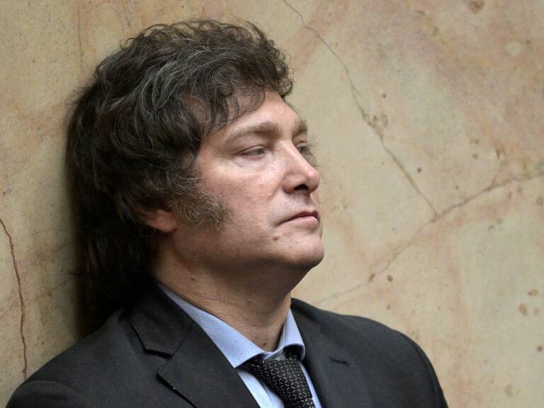 El entonces legislador de la ultraderecha Javier Milei durante una sesión en el congreso en la ciudad de Buenos Aires en Argentina.