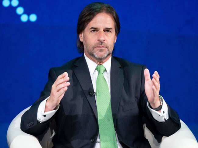 El presidente de Uruguay Luis Lacalle en un foro en Washington de EEUU
