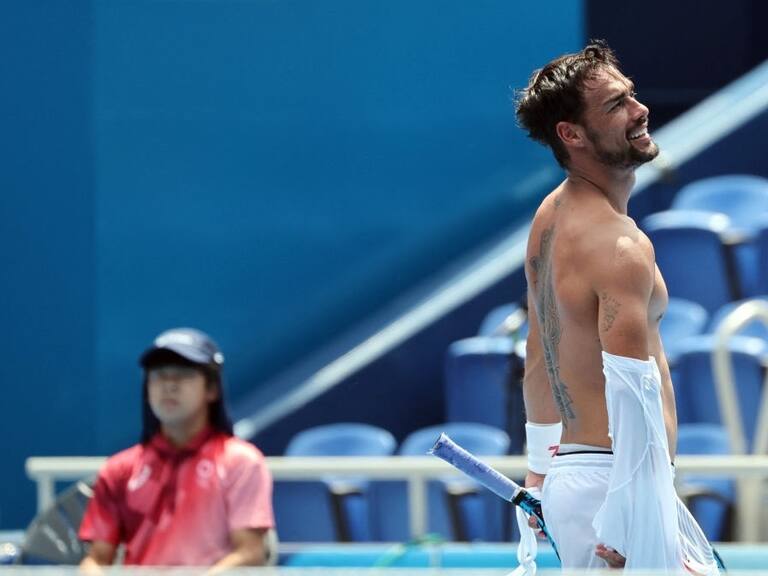 Fabio Fognini encontró inusual forma de refrescarse en los Juegos Olímpicos de Tokio