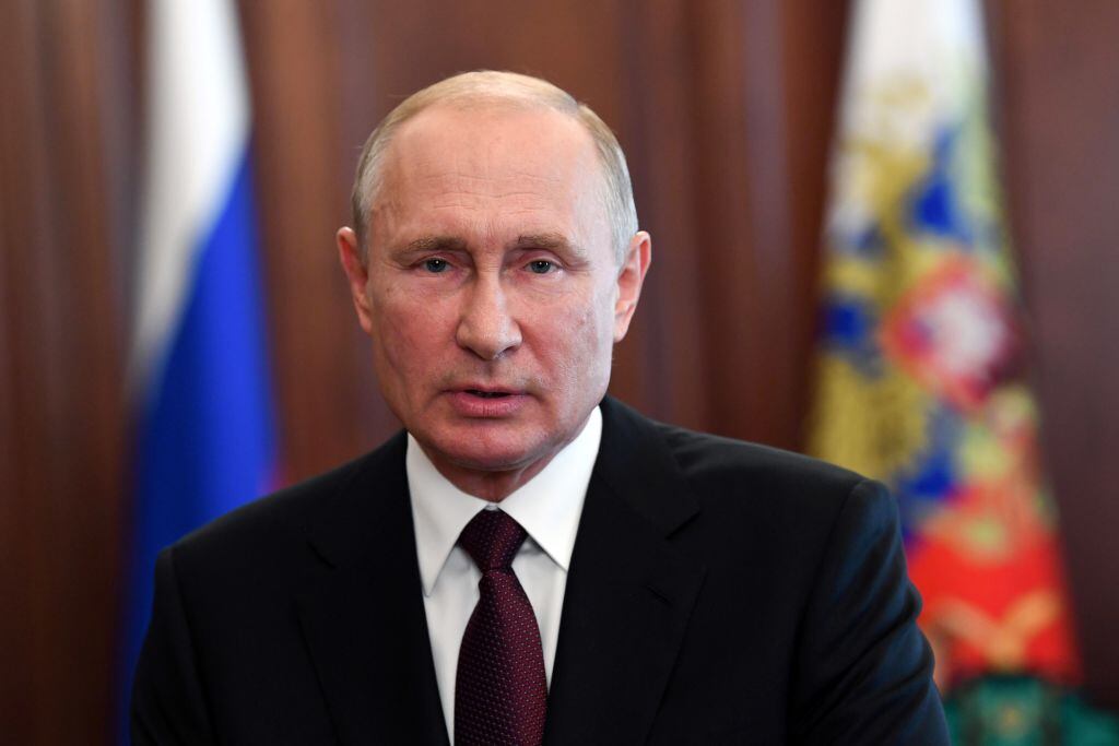 Vladimir Putin al interior del Kremlin
