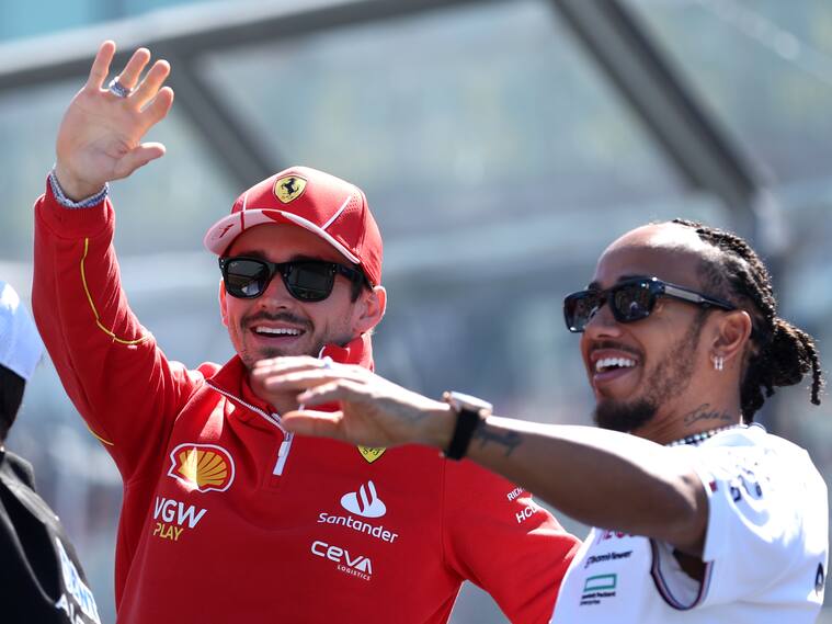 Charles Leclerc aplaude el arribo de Lewis Hamilton a Ferrari | Getty Images