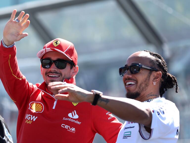Charles Leclerc aplaude el arribo de Lewis Hamilton a Ferrari | Getty Images