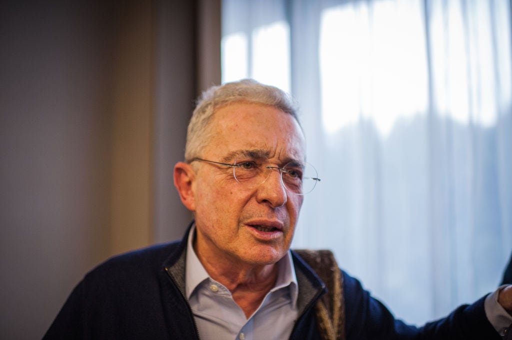 El exmandatario colombiano Álvaro Uribe Vélez