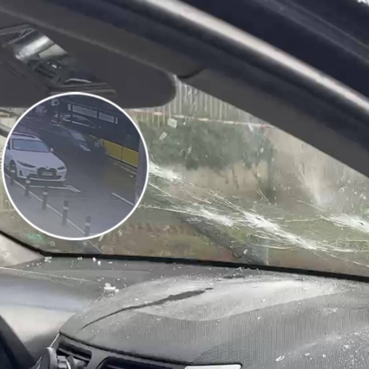 De película: registro muestra a detective de la PDI colgando de auto antes de frustrar violento asalto en San Miguel