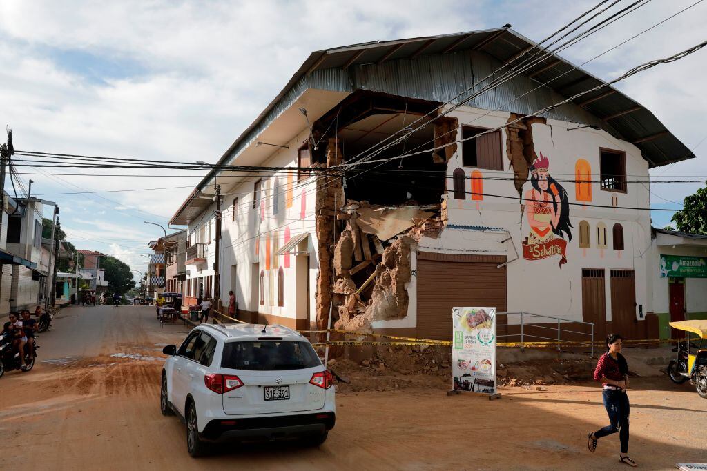 Los graves daños en una vivienda que deja el terremoto en Yurimaguas