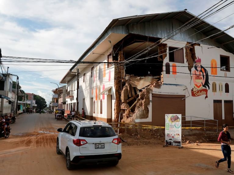 Los graves daños en una vivienda que deja el terremoto en Yurimaguas
