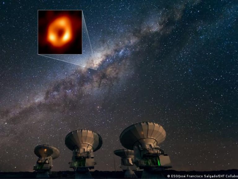 Astrónomo y la primera imagen del agujero negro de la Vía Láctea