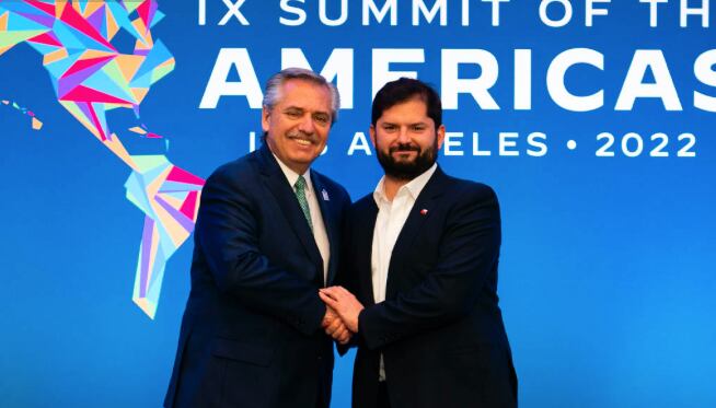 Gabriel Boric y Alberto Fernández