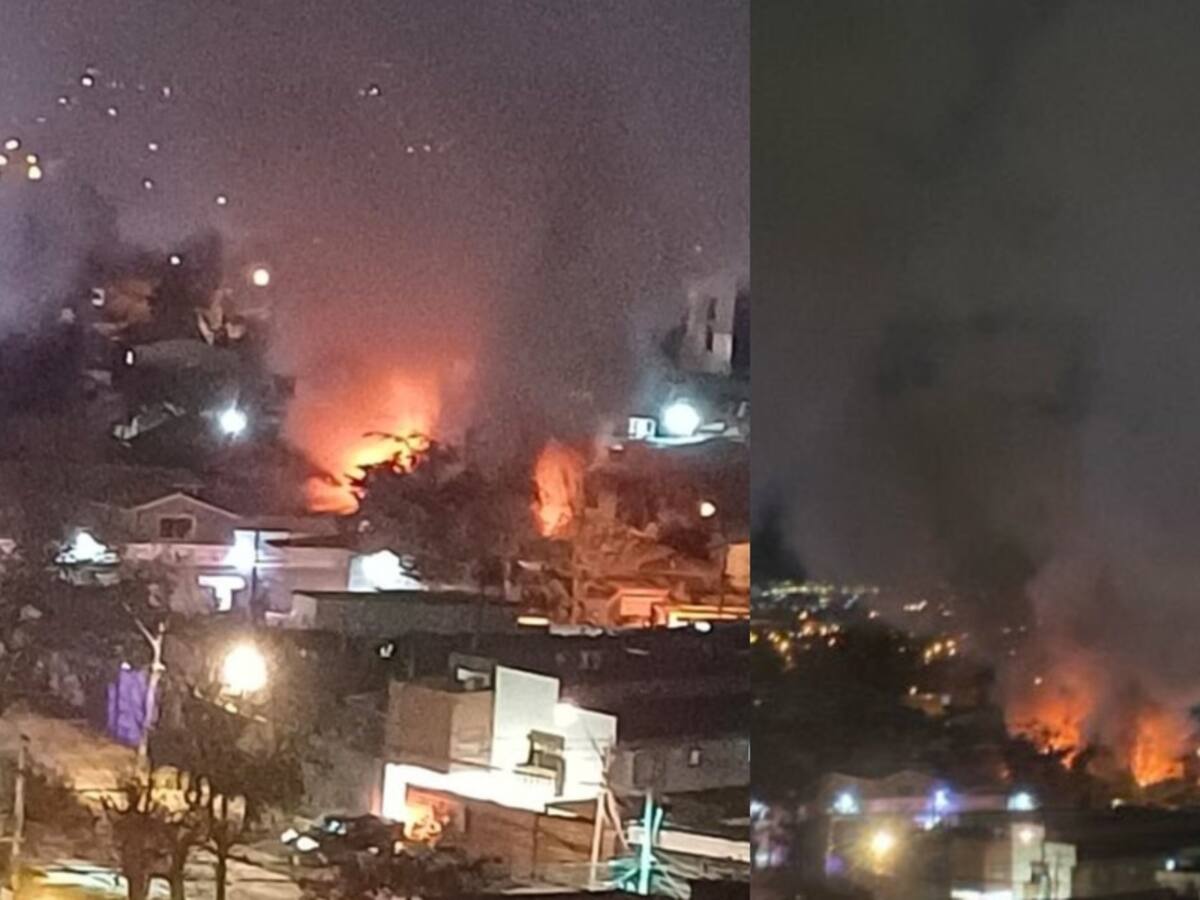 Dos adultos mayores mueren tras voraz incendio que consumió un cité en Conchalí