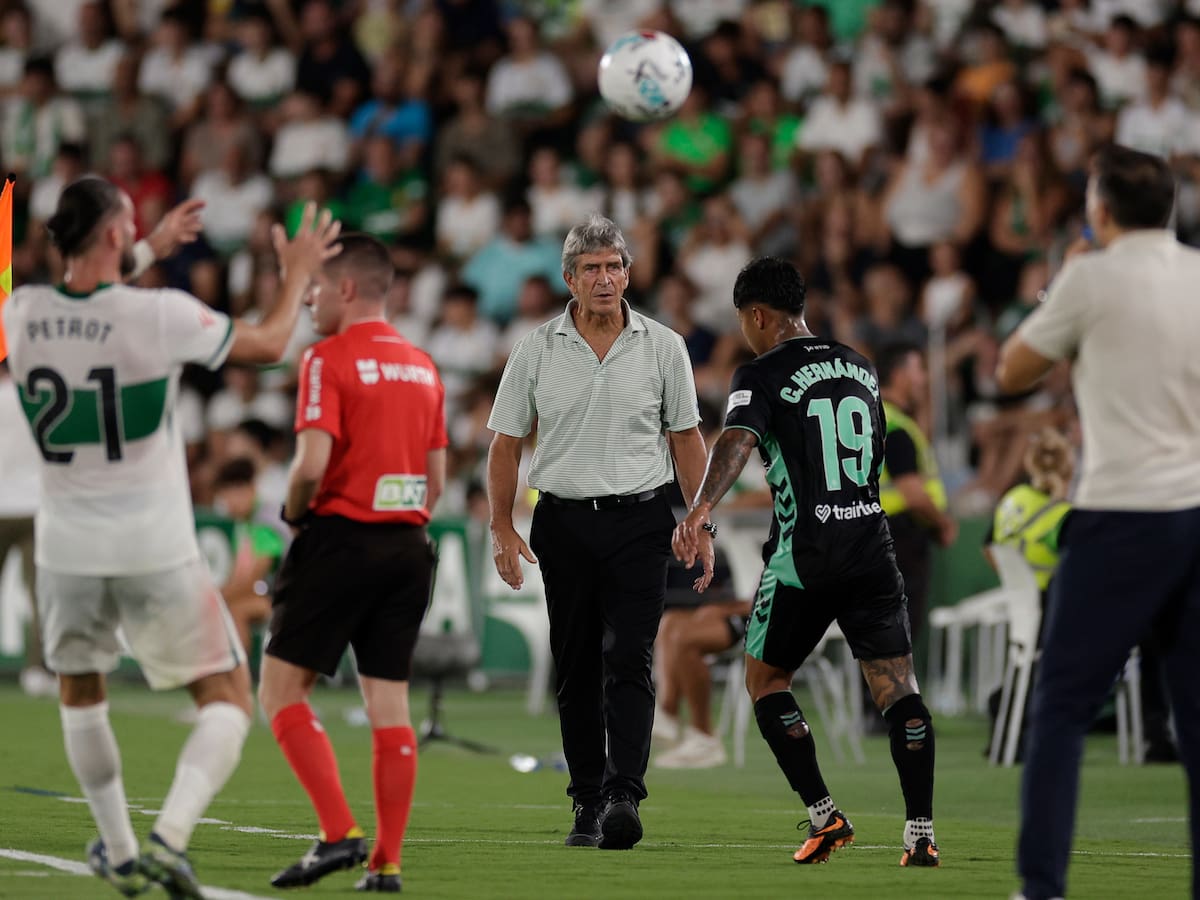 Real Betis de Manuel Pellegrini no pudo mantener su ventaja ante Elche en su estreno en La Liga Española