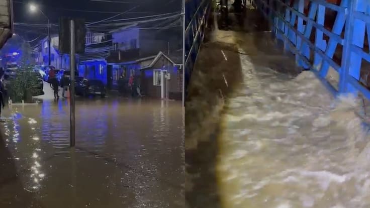 Desborde del río Curanilahue provoca inundación de diversos sectores de la comuna