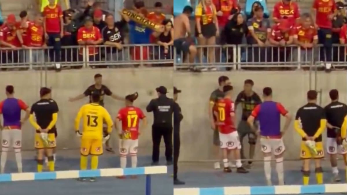 Les dijo de todo en la cara: hincha de Unión Española bajó de la tribuna y encaró al plantel tras nueva derrota