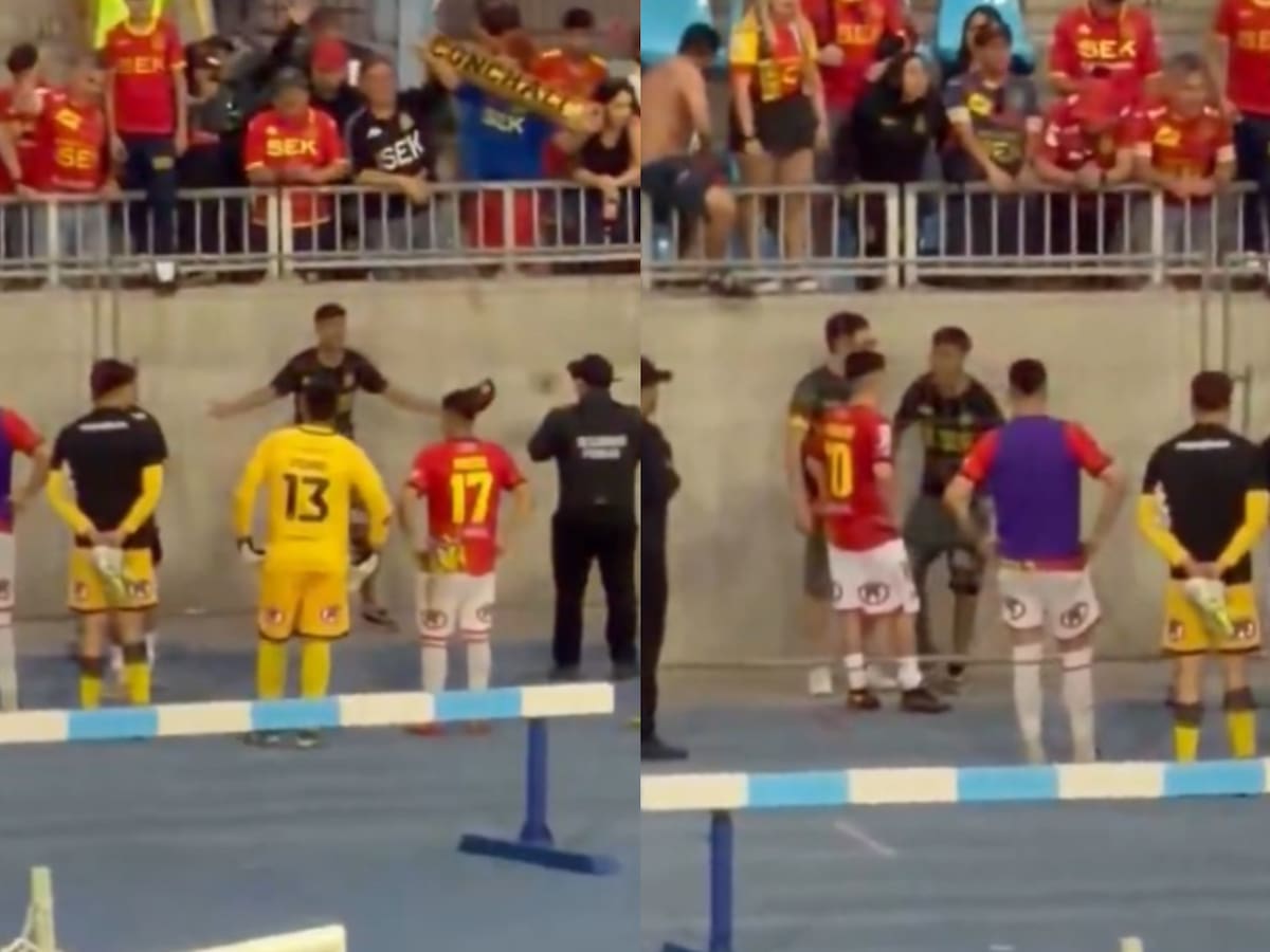 Les dijo de todo en la cara: hincha de Unión Española bajó de la tribuna y encaró al plantel tras nueva derrota