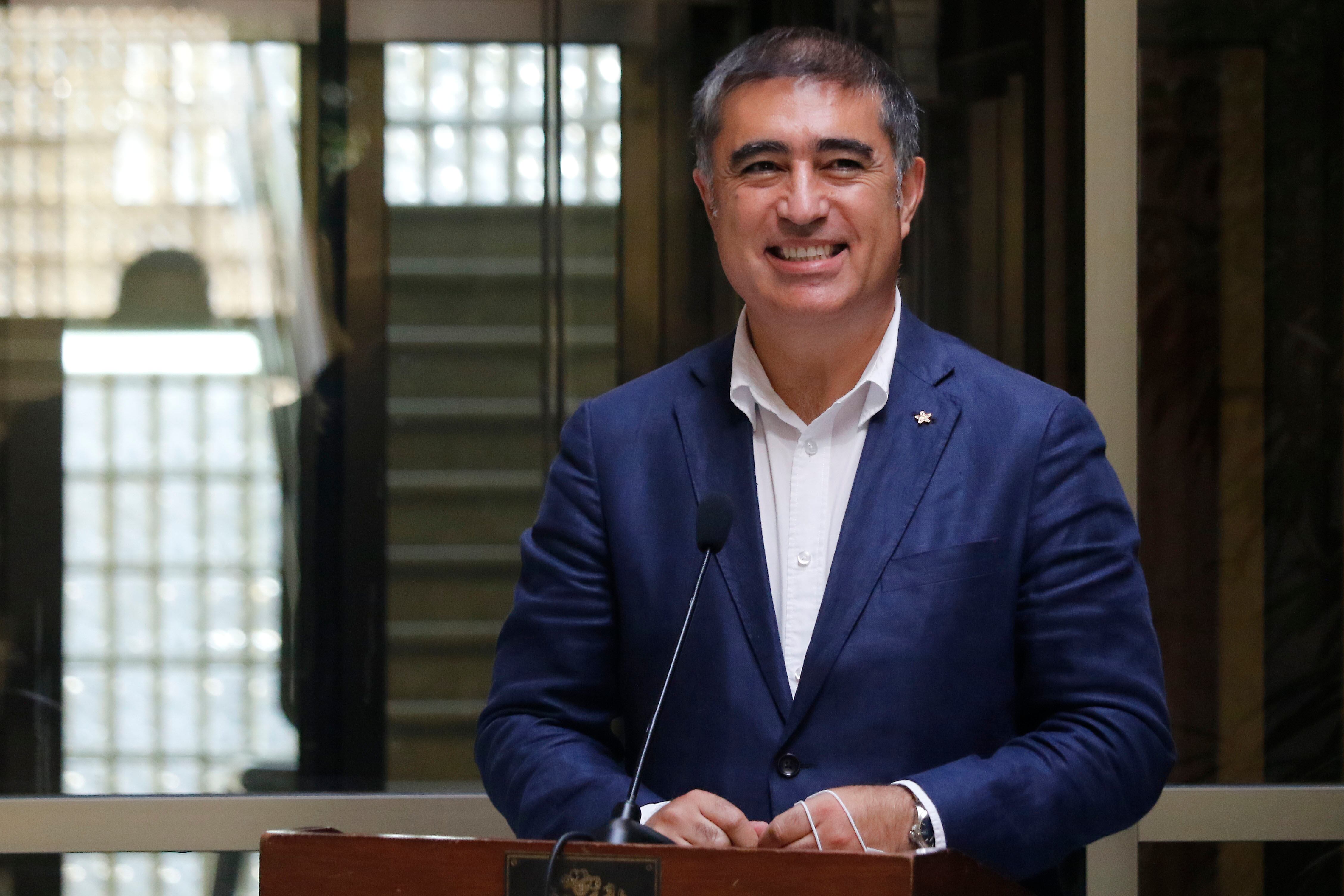 25 DE MARZO DE 2020/VALPARAISOEl diputado Mario Desbordes, realiza un punto de prensa en el Hall El Pensador de la Camara de Diputados.
FOTO: LEONARDO RUBILAR CHANDIA/AGENCIAUNO