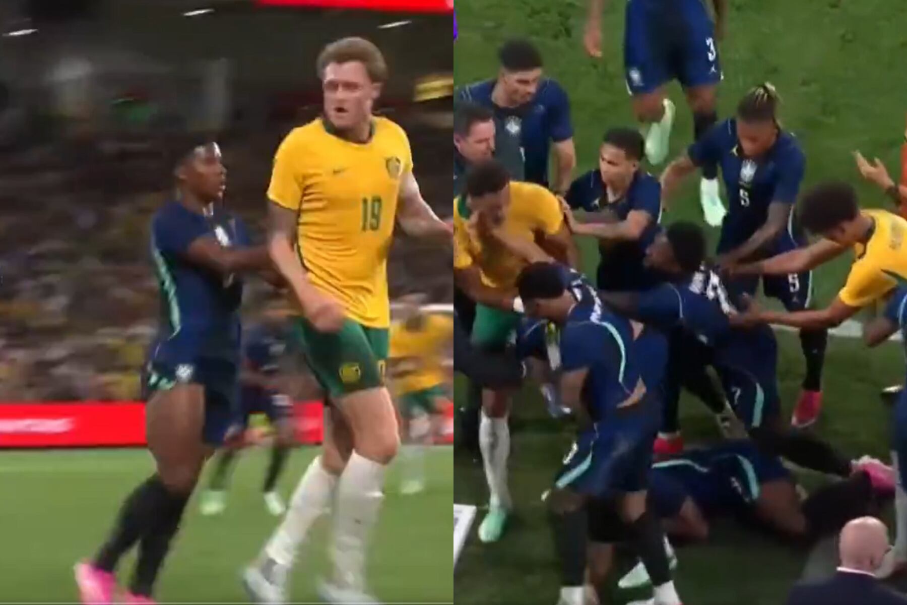 Se olvidaron que era amistoso: el gesto de Endrick que desató una pelea entre jugadores de Brasil y Australia