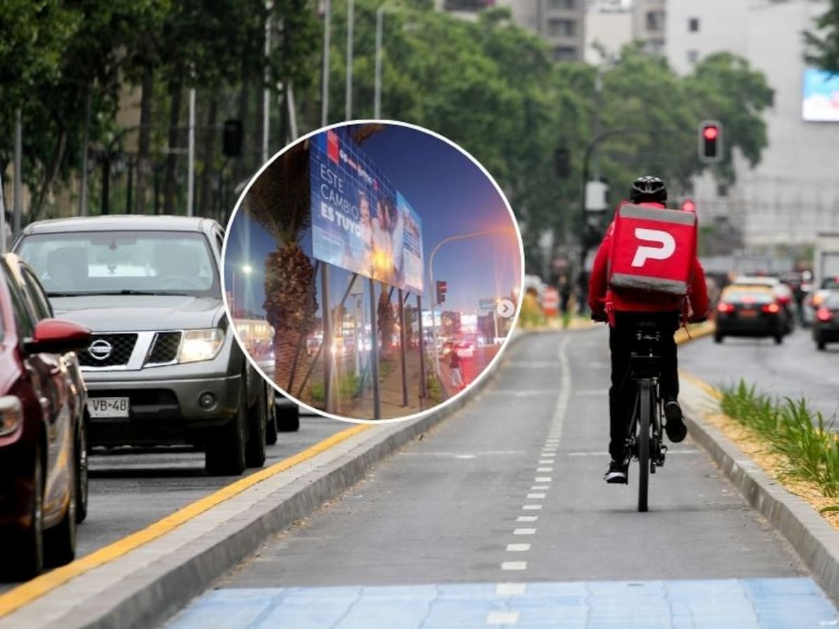Retiran cartel que bloqueaba ciclovía de la Alameda en Estación Central: GORE responsabilizó al Serviu