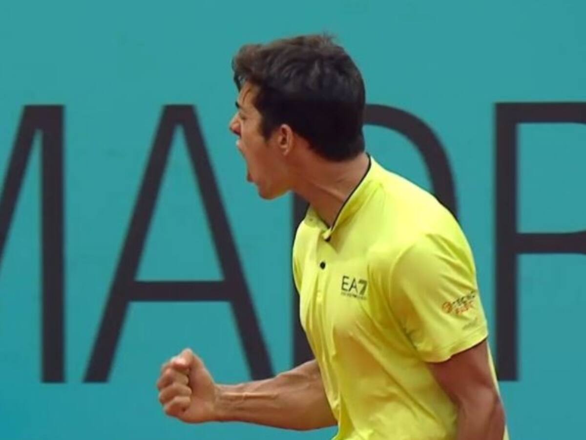 Cristian Garin jugó su mejor partido del año y avanzó a segunda ronda en el Masters 1000 de Madrid
