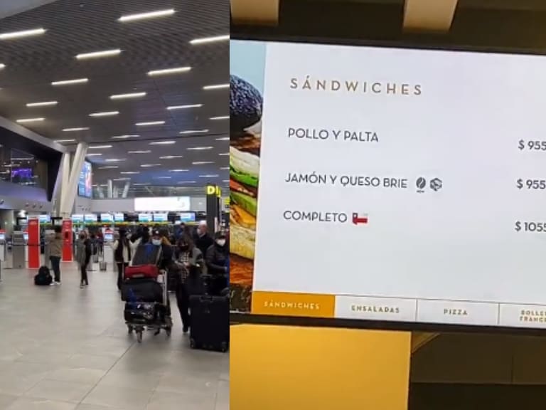 Cafetería ubicada en el Aeropuerto de Santiago sorprende con sus sándwiches a más de 10.000 pesos