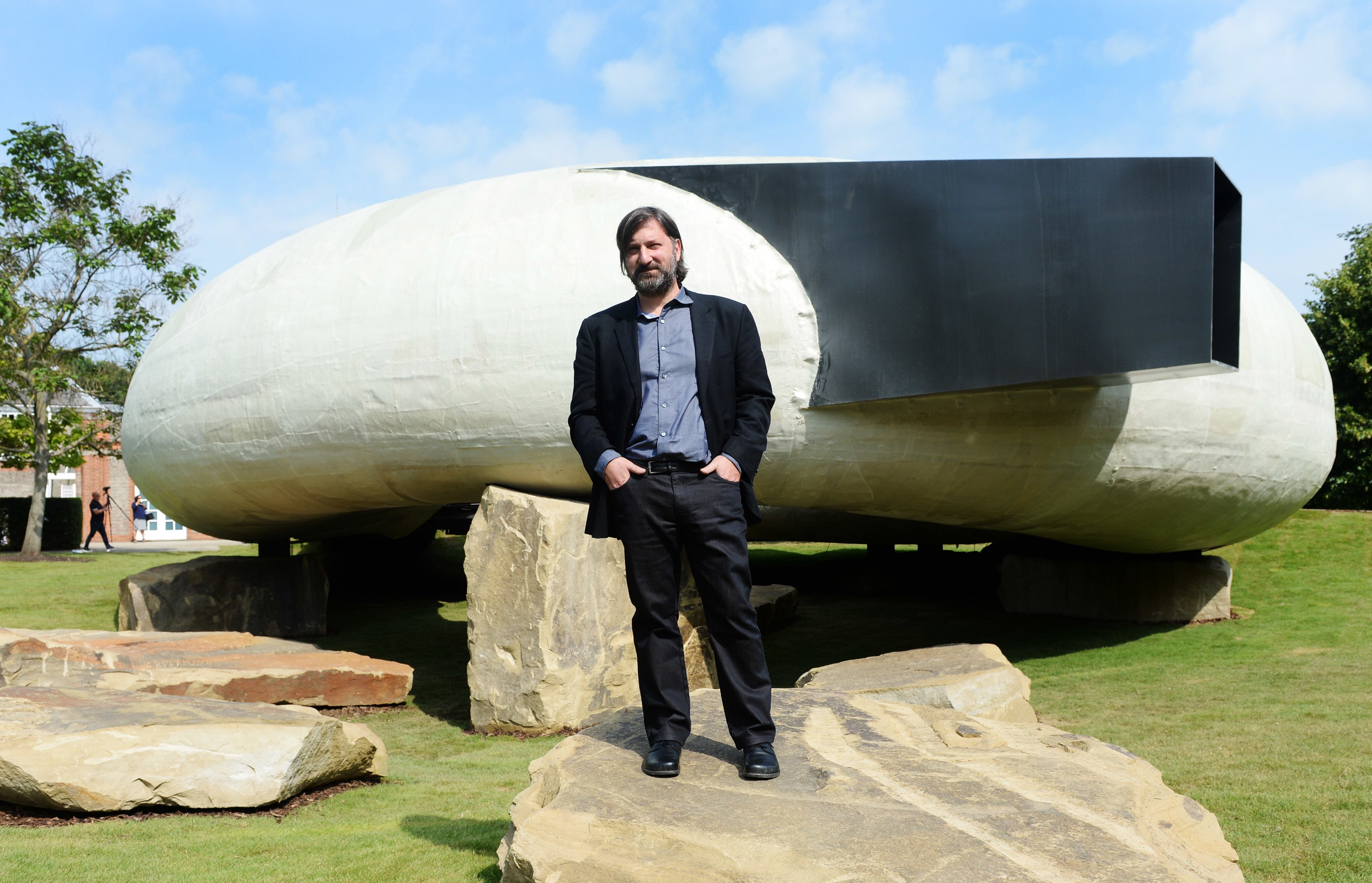 Smiljan Radic attends a photo call for the new "Serpentine Pavilion" which he designed. (Photo by rune hellestad/Corbis via Getty Images)