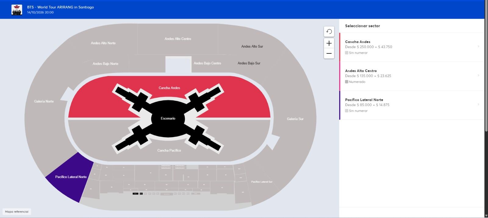 BTS CHILE ENTRADAS