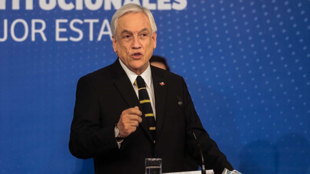 17 de agosto del 2021/SANTIAGOEl Presidente de la República, Sebastián Piñera, da un punto de prensa en el salón Montt Varas del Palacio de La Moneda, previo a firmar proyectos de ley de reformas institucionales para un mejor Estado.
FOTO: SEBASTIAN BELTRAN GAETE/AGENCIAUNO