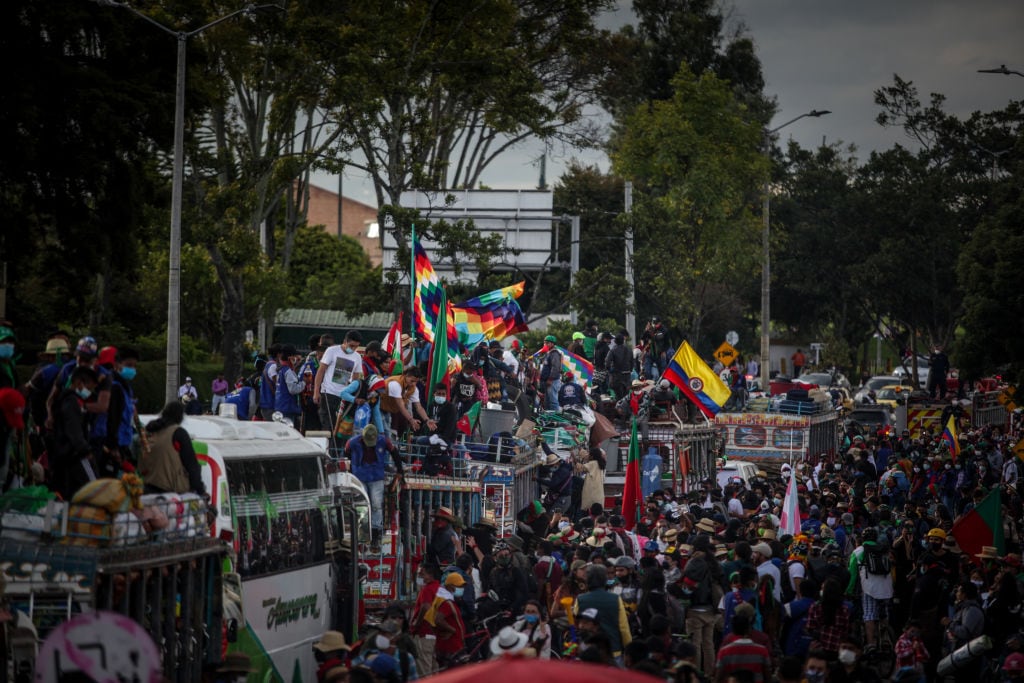 Agrupaciones indígenas llegan a la capital de Colombia