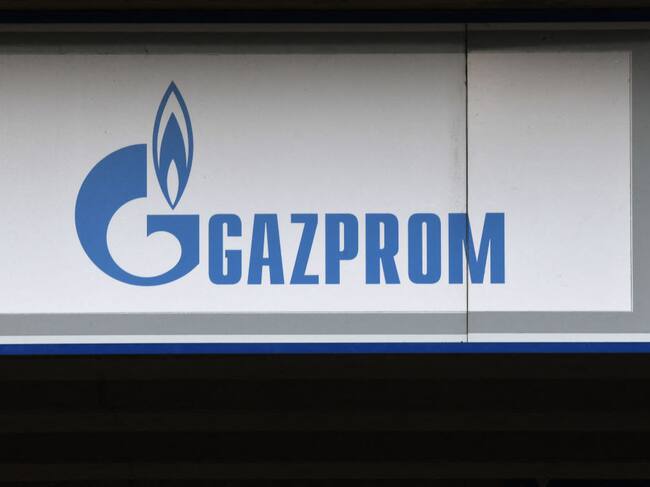 El logo de la compañía rusa Gazprom