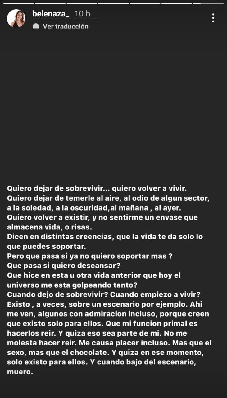 La sensible confesión de Belenaza sobre su profesión | Instagram