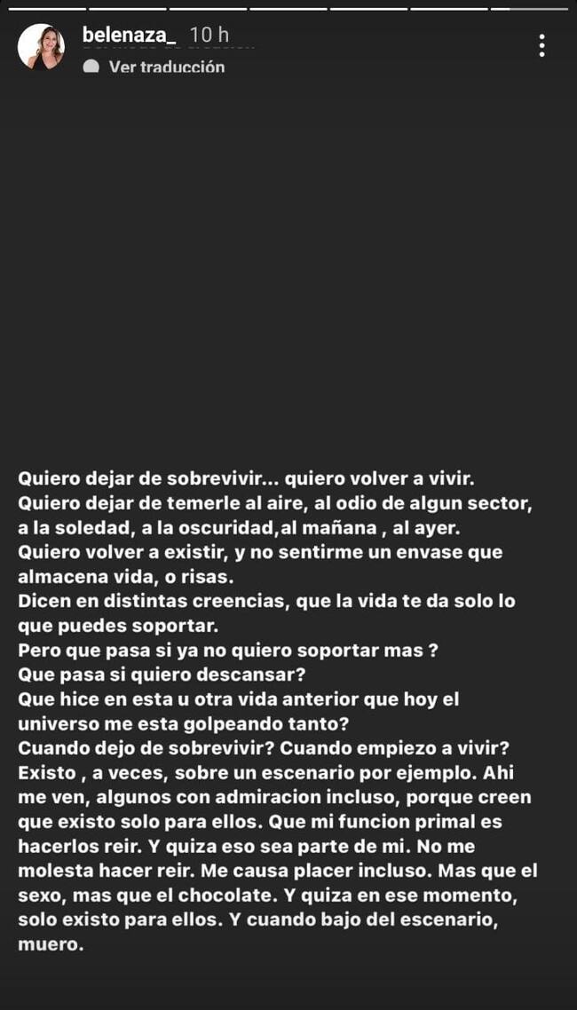 La sensible confesión de Belenaza sobre su profesión | Instagram