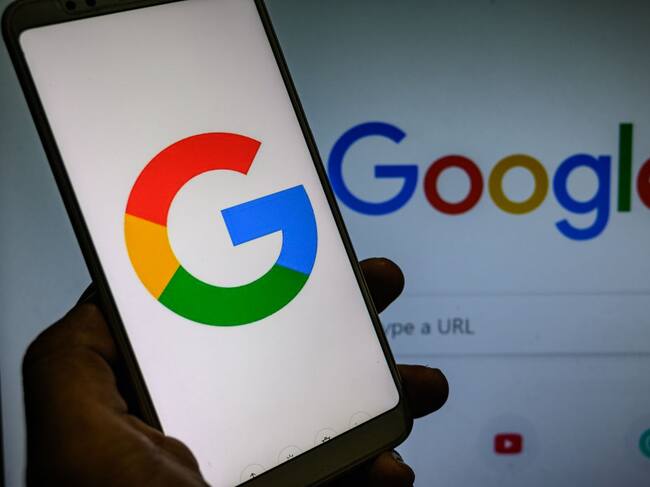 In this photo illustration, screens display the logos of Google in Tehatta, Nadia, West Bengal, India on September 4, 2020. Google is bringing the 'Kormo Jobs' Android app to India to help job seekers find and apply for positions across India.(Photo Illustration by Soumyabrata Roy/NurPhoto via Getty Images)