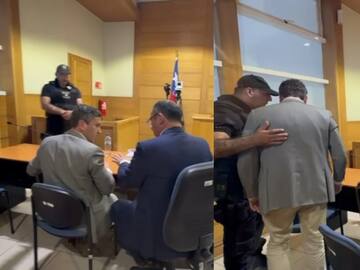 VIDEO. Escoltado por Gendarmería: así fue la salida del diputado Mauricio Ojeda de su formalización tras quedar en prisión preventiva