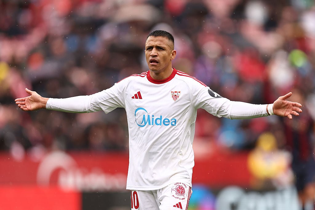 Alexis Sánchez en la derrota del Sevilla