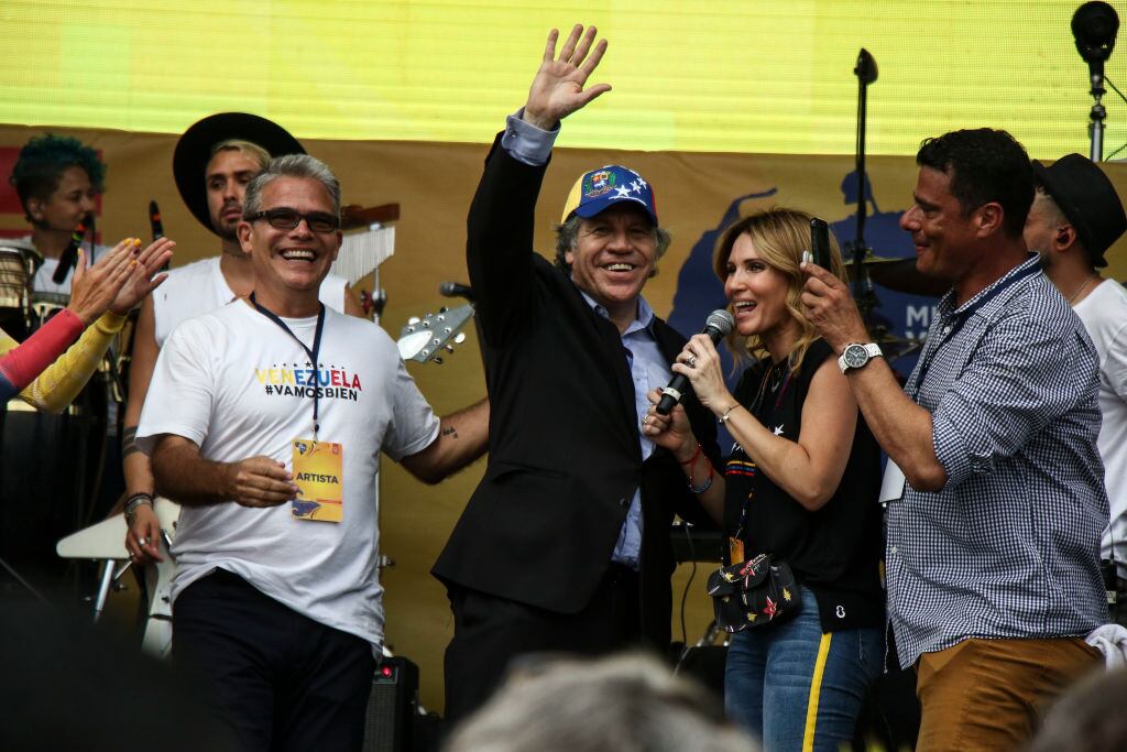 El titular de la OEA, Luis Almagro, en un acto de la oposición de Venezuela