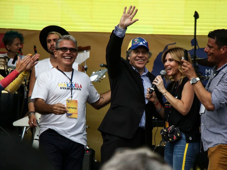El titular de la OEA, Luis Almagro, en un acto de la oposición de Venezuela